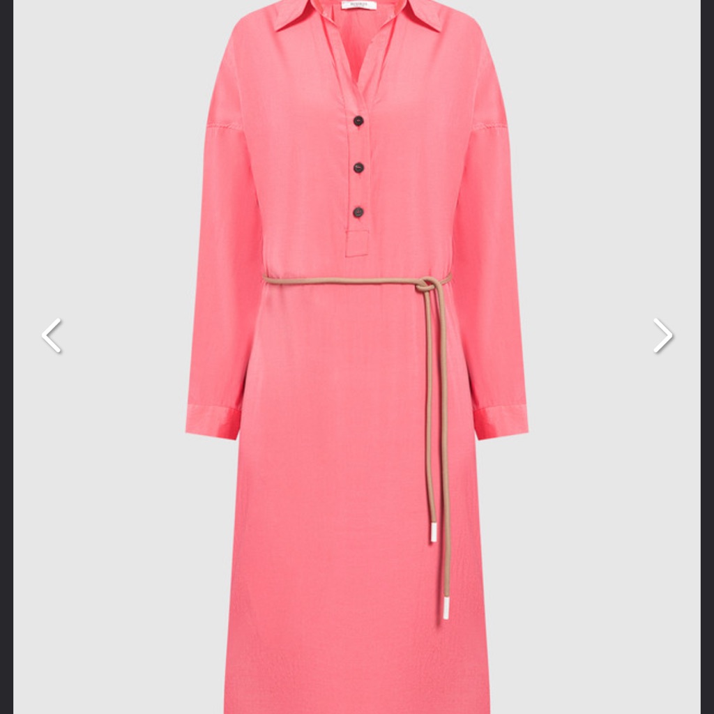 Peserico Pink Belted Shirt Dress